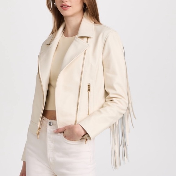 25. L’agence Kravitz Lamb Skin Leather Jacket - Picture 2 of 8